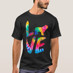 Polish Lowland Sheepdog Tie Dye Love Dog Mom Dad T-Shirt