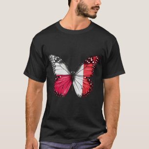 Polish Maltese Flag Butterfly T-Shirt