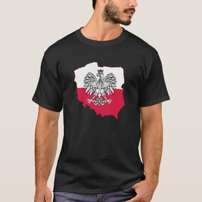 Polish Map Flag T-Shirt (Front)