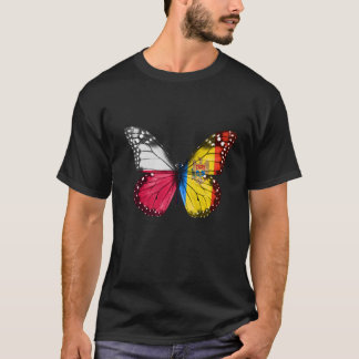 Polish Moldovan Flag Butterfly T-Shirt