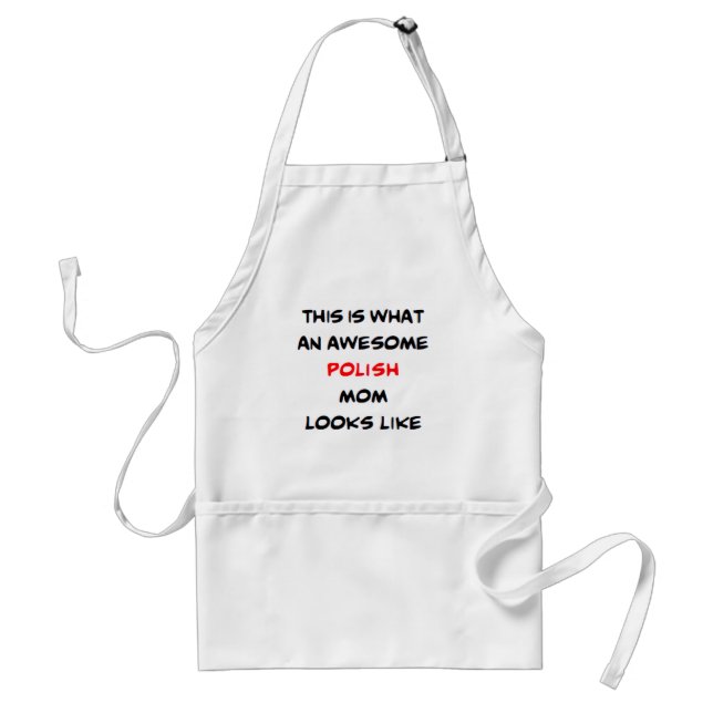 polish mom, awesome standard apron (Front)