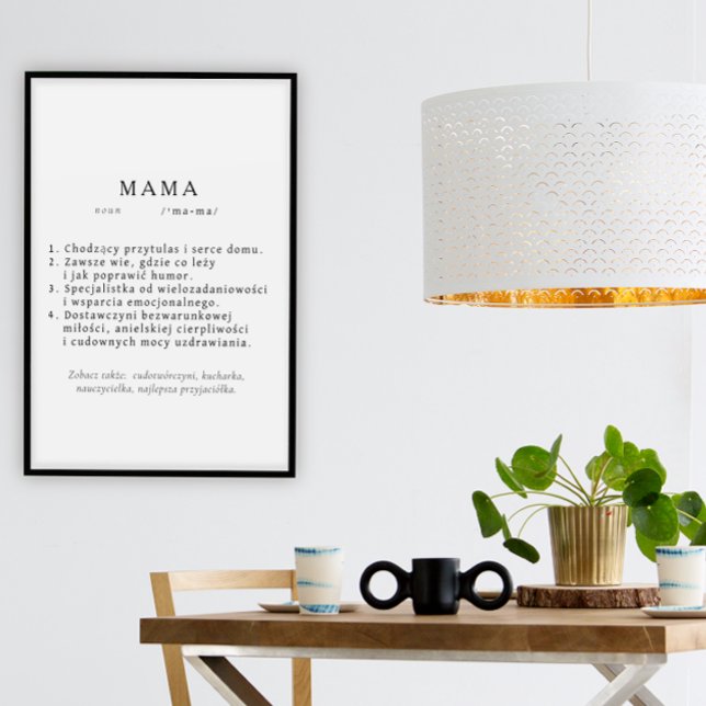 Polish Mum Gift - MAMA Definition Poster (Creator Uploaded)