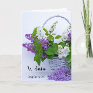 Polish name day card imieniny greeting card