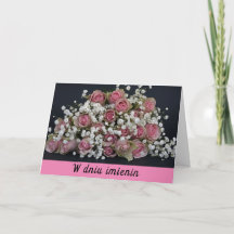 Polish name day card imieniny greeting card