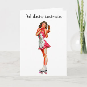 Polish nameday card imieniny greeting card for him