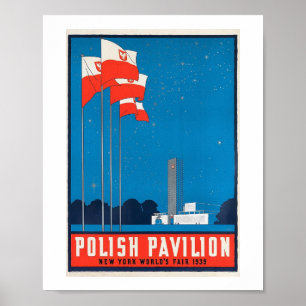 Polish Pavilion  NY World's Fair, 1938 Vintage Poster