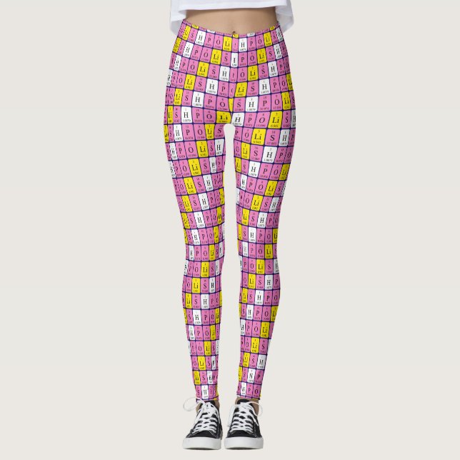 Polish periodic table patriotic leggings 4 (Front)