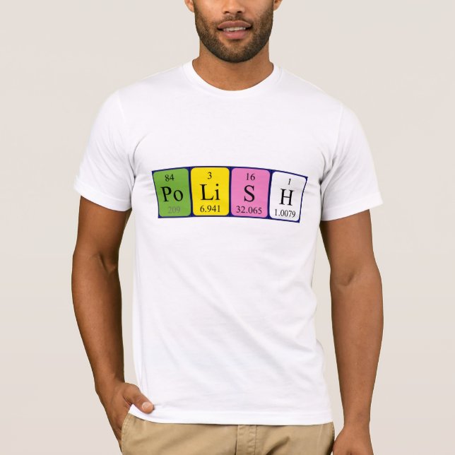 Polish periodic table patriotic shirt (Front)