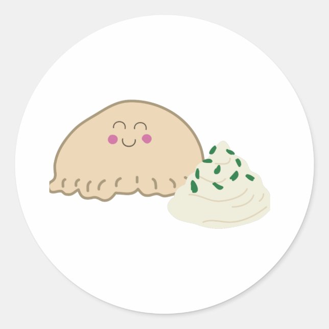 Polish Pierogi Classic Round Sticker (Front)