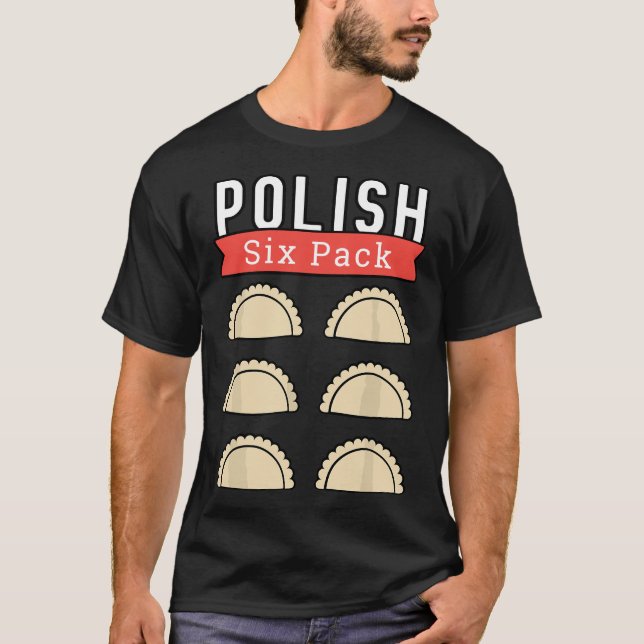 Polish Pierogi Six Pack Funny ABS gym T-Shirt (Front)
