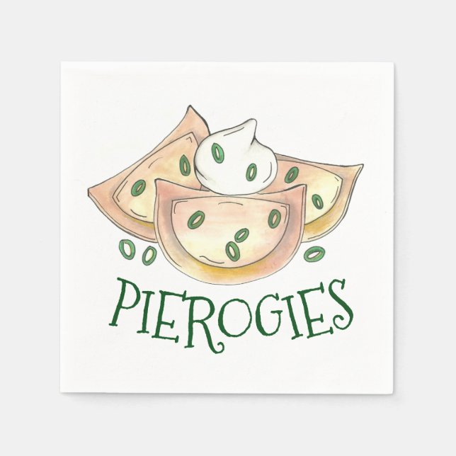 Polish Pierogies Dumpling Potato Pierogi Cuisine Napkin (Front)
