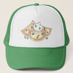 Polish Pierogies Ukrainian Varyenky Dumplings Food Trucker Hat
