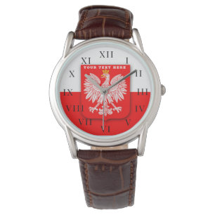 Polish Poland Polska Polski Eagle Emblem Watch