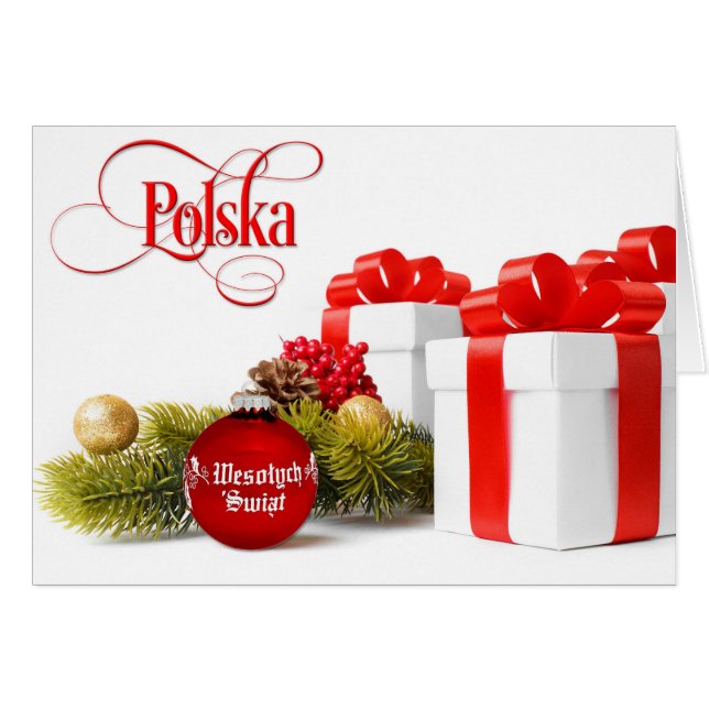 Polish/Polski - Merry Christmas/Wesołych Świąt (Front Horizontal)