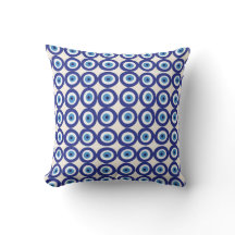 Polish Pottery Evil Eye Pattern Pillow