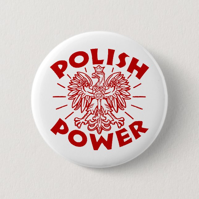 Polish Power 6 Cm Round Badge (Front)
