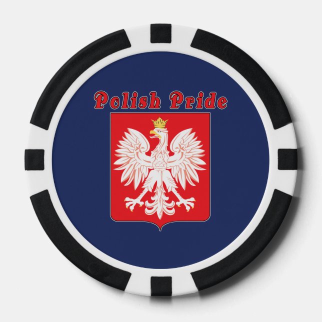 Polish Pride Eagle Poker Chips (Front)
