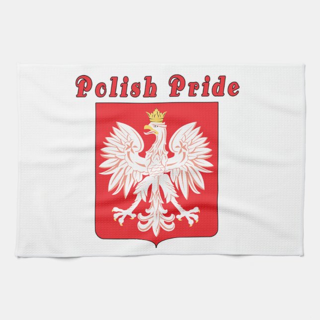 Polish Pride Eagle Tea Towel (Horizontal)