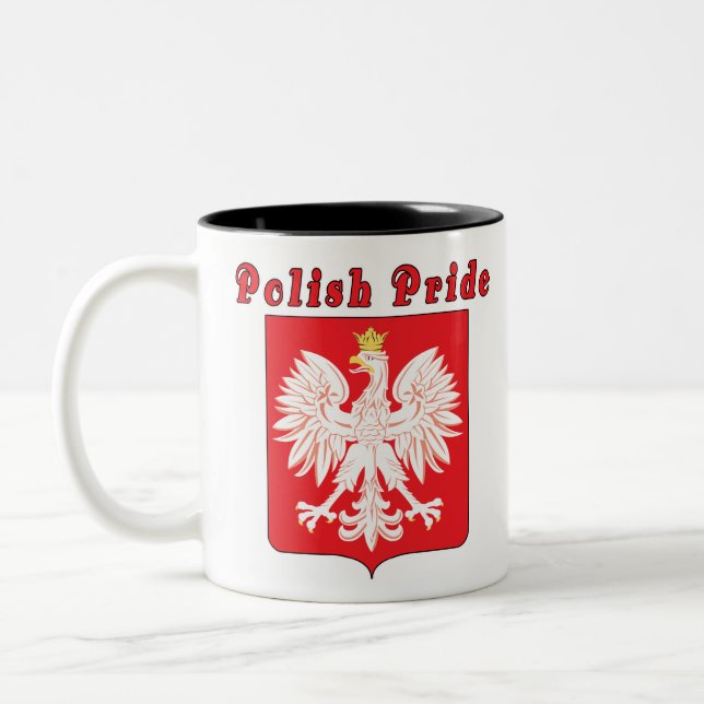 Polish Pride Eagle Two-Tone Coffee Mug (Left)