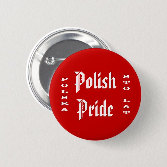 Polish Pride Polska Sto Lat 6 Cm Round Badge (Front & Back)