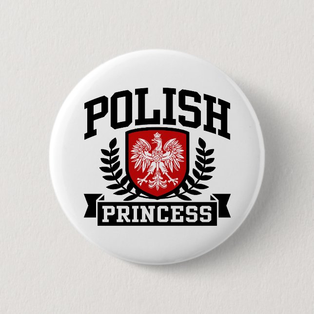 Polish Princess 6 Cm Round Badge (Front)