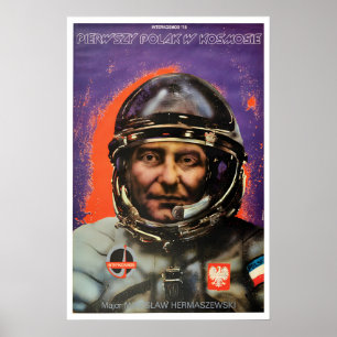 Polish Propaganda Poster- Space Station Poster