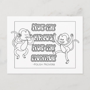 Polish Proverb Colouring Postcard