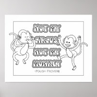 Polish Proverb Colouring Poster