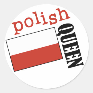 Polish Queen Classic Round Sticker