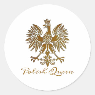 Polish Queen with Gold Eagle Sticker