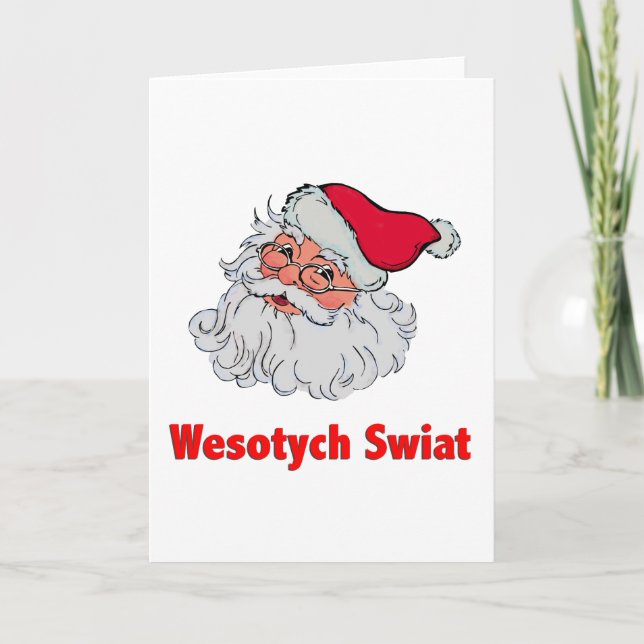 Polish Santa Claus #2 Holiday Card (Front)
