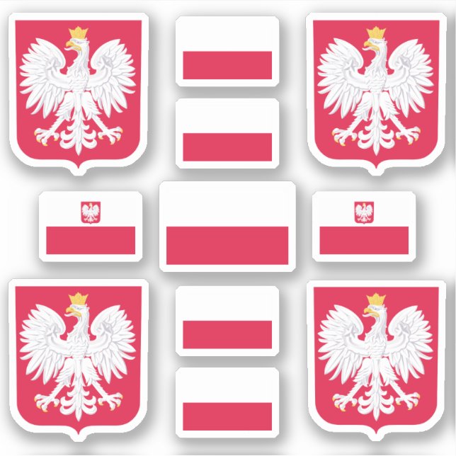 Polish state symbols / coat of arms and flag  (Front)