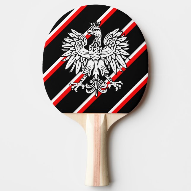 Polish stripes flag ping pong paddle (Front)