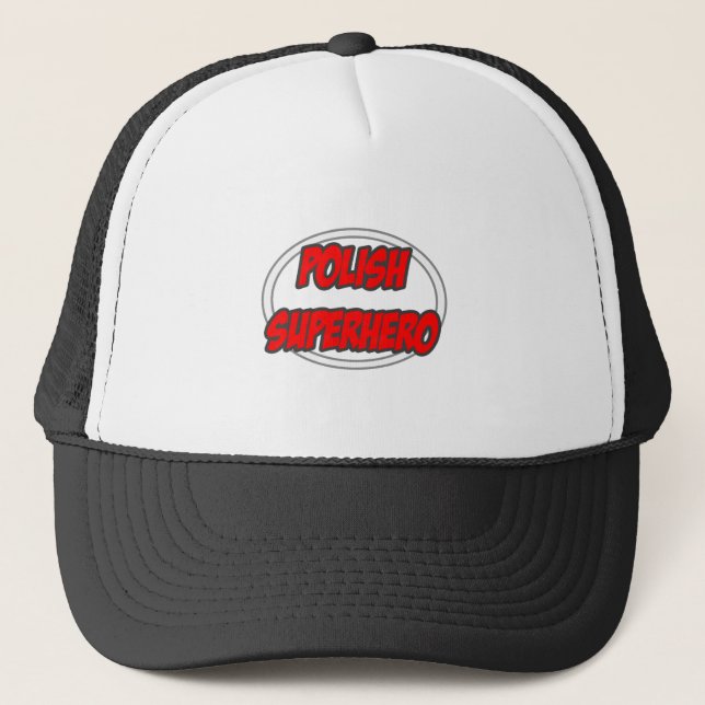 Polish Superhero Trucker Hat (Front)