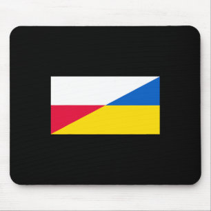 Polish Support For Ukraine Ukrainian Flag And Pola Mouse Pad
