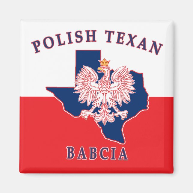 Polish Texan Babcia Magnet (Front)