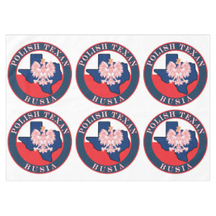 Polish Texan Busia Round Tablecloth
