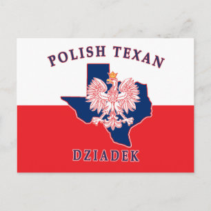 Polish Texan Dziadek Postcard