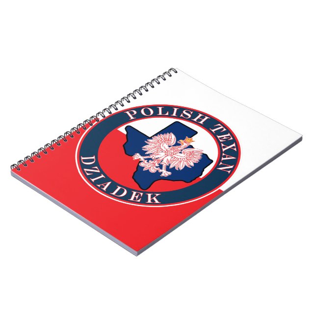 Polish Texan Dziadek Round Notebook (Left Side)