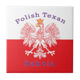 Polish Texan Eagle Babcia Ceramic Tile
