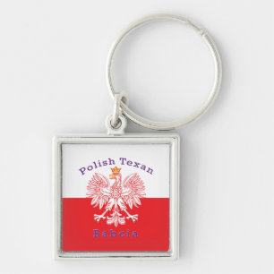 Polish Texan Eagle Babcia Key Ring