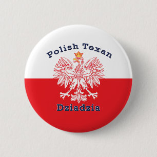 Polish Texan Eagle Dziadzia 6 Cm Round Badge