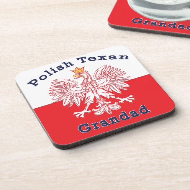 Polish Texan Eagle Grandad Coaster (Left Side)