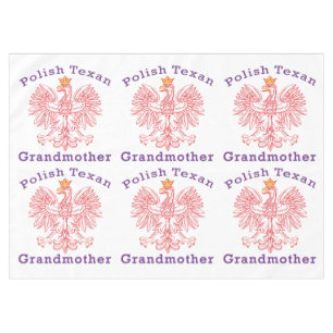 Polish Texan Eagle Grandmother Tablecloth