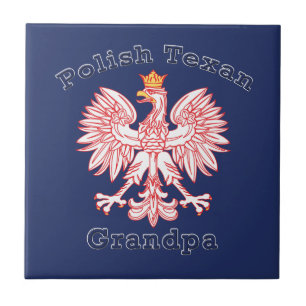 Polish Texan Eagle Grandpa Ceramic Tile