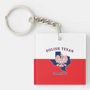 Polish Texan Gramps Key Ring