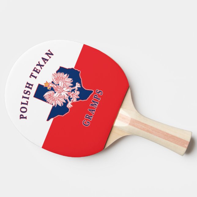 Polish Texan Gramps Ping Pong Paddle (Side)