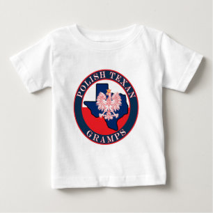 Polish Texan Gramps Round Baby T-Shirt
