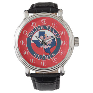 Polish Texan Gramps Round Watch
