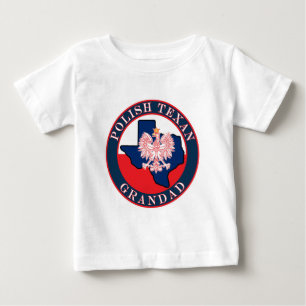 Polish Texan Grandad Round Baby T-Shirt